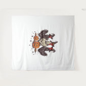 Halloween Pumpkin Chicken Witch Herfst Wandkleed (Voorkant (horizontaal))