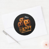 Halloween Pumpkin Classic Round Sticker (Envelop)