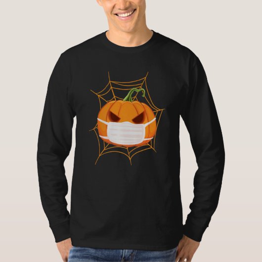 Halloween Pumpkin Costume 2020 With Face Mask T-shirt (Voorkant)