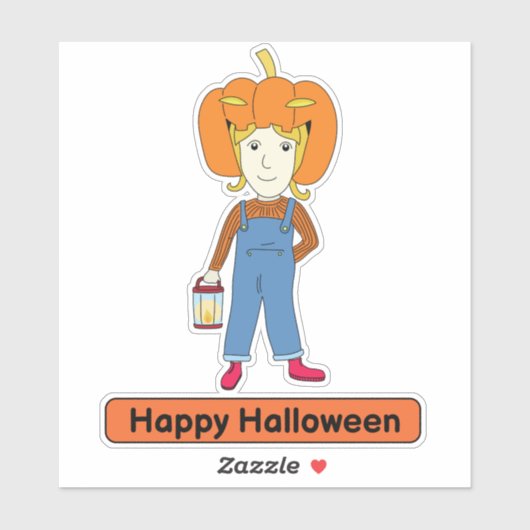 Halloween Pumpkin costume kind Sticker (Vel)