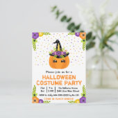 Halloween Pumpkin Costume Party White Briefkaart (Staand voorkant)