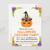 Halloween Pumpkin Costume Party White Briefkaart (Voorkant / Achterkant)