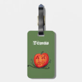 Halloween, Pumpkin Custom Name Bagagelabels (Achterkant verticaal)