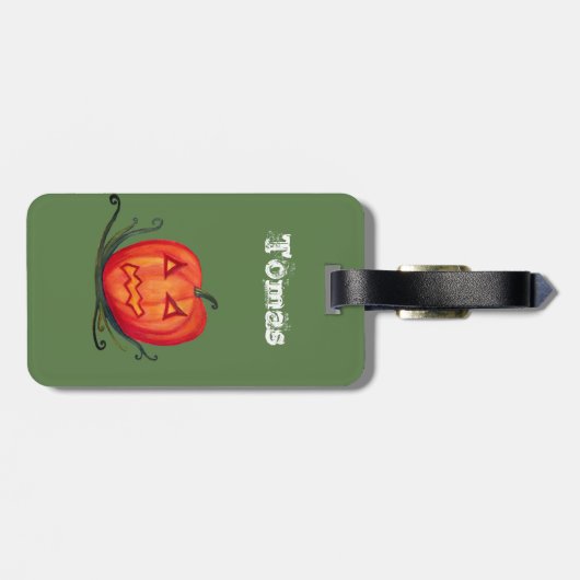 Halloween, Pumpkin Custom Name Bagagelabels (Achterkant horizontaal)