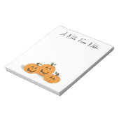 Halloween Pumpkin Cute Jack O'lantern Whimsical Notitieblok (Linkerzijde)