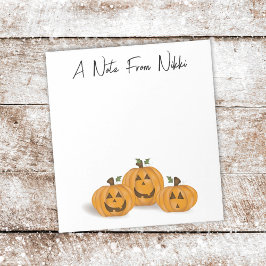 Halloween Pumpkin Cute Jack O'lantern Whimsical Notitieblok