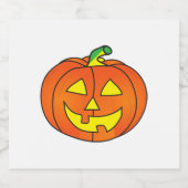 Halloween Pumpkin Cute Witch Chicken Sparkling Wijnetiket (Enkel label)