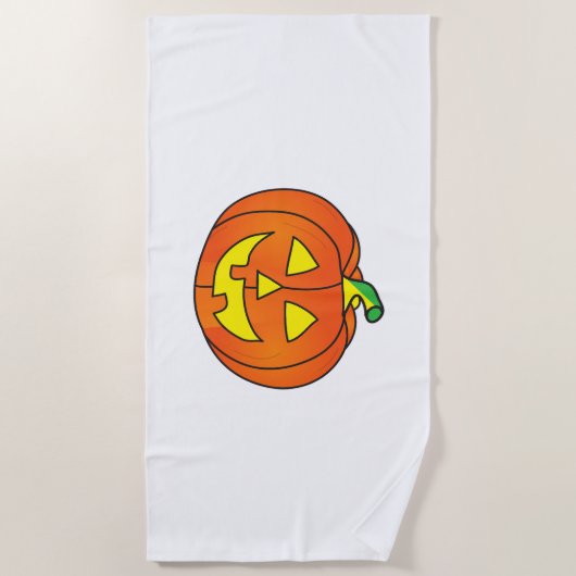 Halloween Pumpkin Cute Witch Chicken Strandlaken (Voorkant)