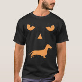 Halloween Pumpkin Dachshund Dog Jack O Lantern Cos T-shirt (Voorkant)