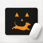 Halloween Pumpkin Dachshund Jack-o-lantern Costum Muismat (Met muis)