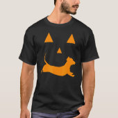 Halloween Pumpkin Dachshund Jack O Lantern Costume T-shirt (Voorkant)