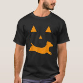 Halloween Pumpkin Dachshund Jackolantern T-shirt (Voorkant)