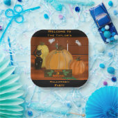 Halloween Pumpkin Decor Party Borden Papieren Bordje (Feest)