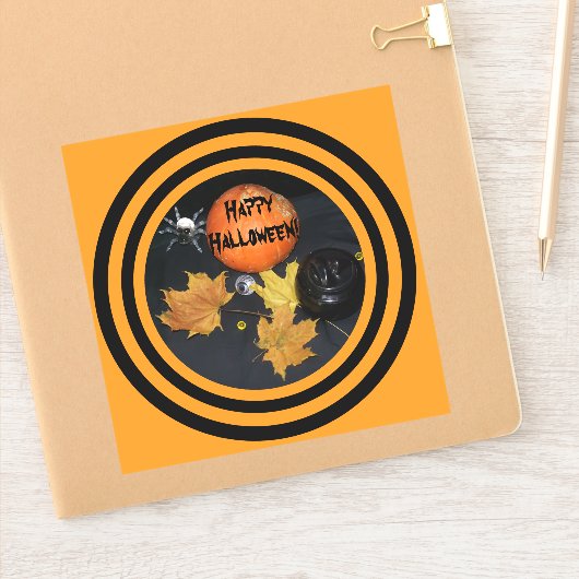 Halloween Pumpkin decoratie Sticker (Notitieboek)