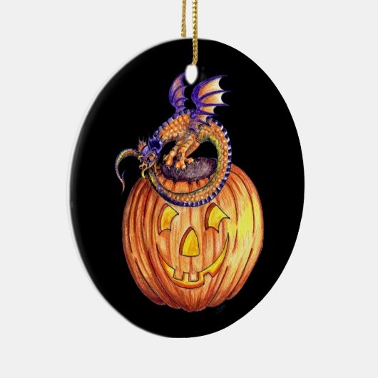 Halloween Pumpkin Dragon-versiering Keramisch Ornament (Rechts)