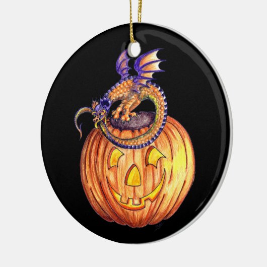 Halloween Pumpkin Dragon-versiering Keramisch Ornament (Links)