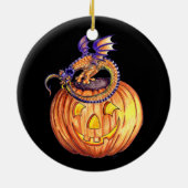 Halloween Pumpkin Dragon-versiering Keramisch Ornament (Achterkant)