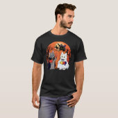 Halloween Pumpkin Drink Wine T-shirt (Voorkant volledig)