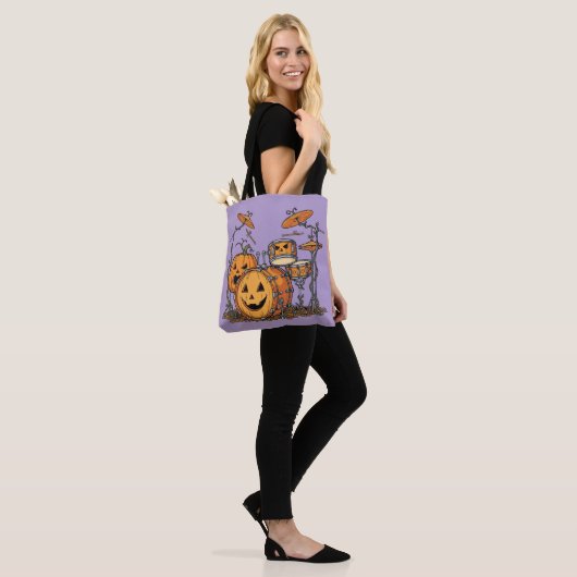 Halloween Pumpkin Drum Set Tote Bag (Op model)