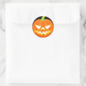 Halloween Pumpkin Emoji Ronde Sticker (Tas)