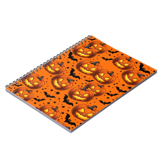 Halloween Pumpkin en Bats Notitieboek (Linkerzijde)