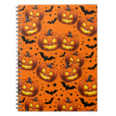 Halloween Pumpkin en Bats Notitieboek (Voorkant)