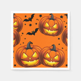 Halloween Pumpkin en Bats Servet