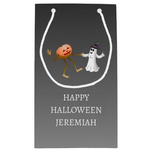 Halloween Pumpkin en Ghost Klein Cadeauzakje (Achterkant)