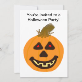 Halloween Pumpkin en Ghost Party Invitation Kaart