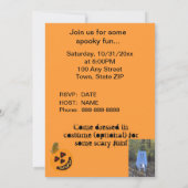 Halloween Pumpkin en Ghost Party Invitation Kaart (Achterkant)