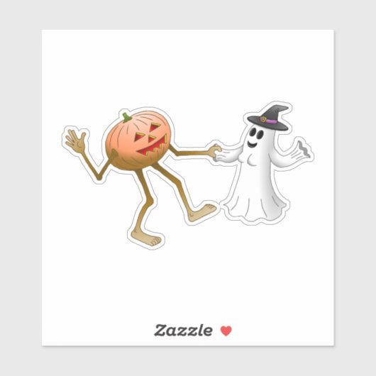 Halloween Pumpkin en Ghost Sticker (Vel)