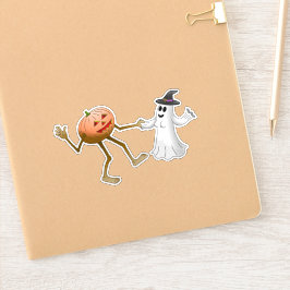 Halloween Pumpkin en Ghost Sticker