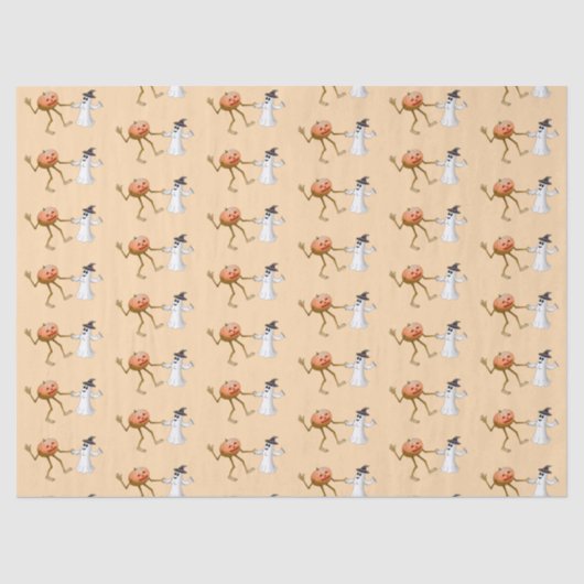 Halloween Pumpkin en Ghost Tissuepapier (Voorkant)