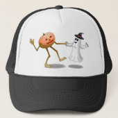 Halloween Pumpkin en Ghost Trucker Pet (Voorkant)