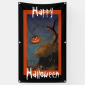 Halloween Pumpkin en Owl Spandoek (Verticaal)