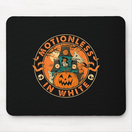 Halloween Pumpkin eng Funny Motionlesses in Whit Muismat (Voorkant)