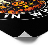 Halloween Pumpkin eng Funny Motionlesses in Whit Poster (Hoek)
