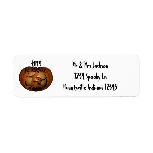 Halloween Pumpkin Etiket (Voorkant)