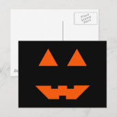 Halloween Pumpkin Face Briefkaart (Voorkant / Achterkant)