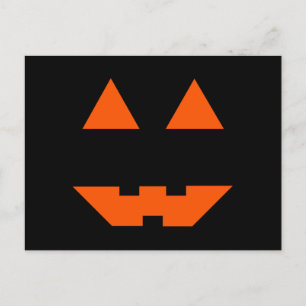Halloween Pumpkin Face Briefkaart