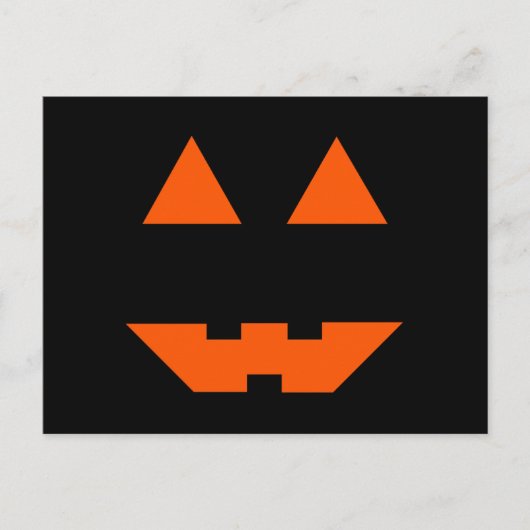 Halloween Pumpkin Face Briefkaart (Voorkant)