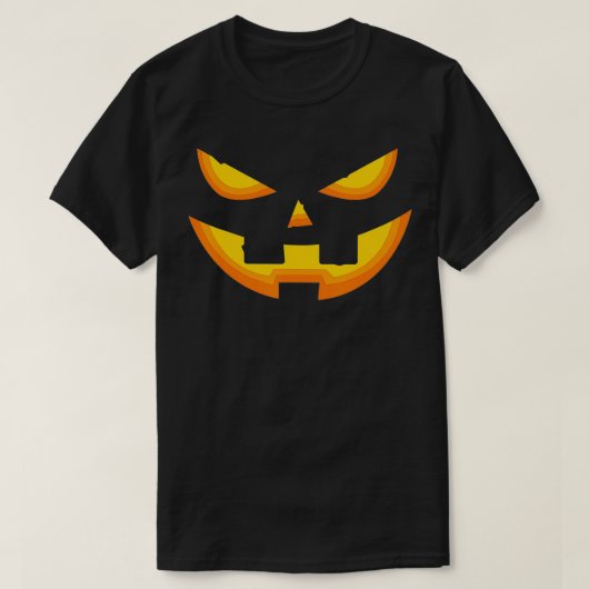 Halloween Pumpkin Face Design T-shirt (Design voorkant)