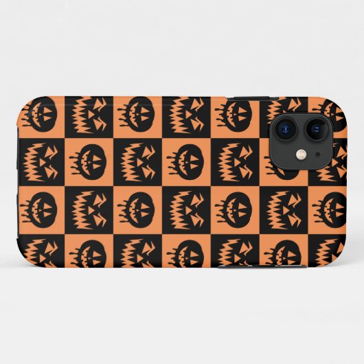 Halloween Pumpkin Face Ghost Spooky Pattern Case-Mate iPhone Case (Achterkant (horizontaal))