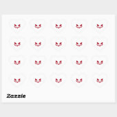 Halloween Pumpkin Face Hart Sticker (Vel)