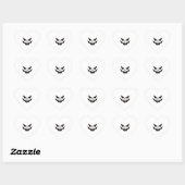 Halloween Pumpkin Face Hart Sticker (Vel)