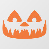 Halloween Pumpkin Face Holiday Window Decal (Vel)