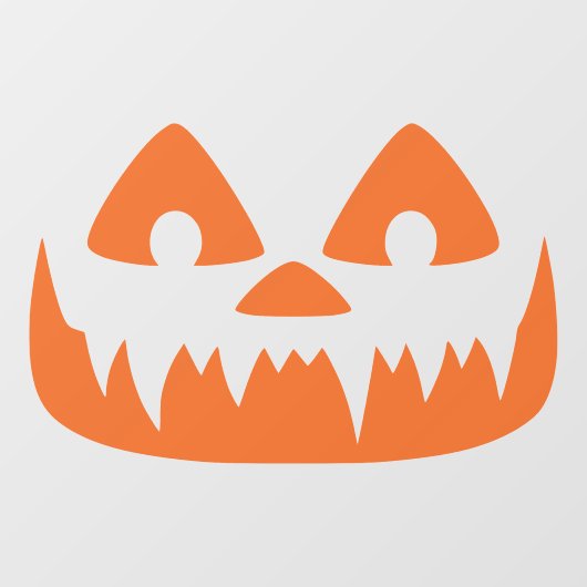 Halloween Pumpkin Face Holiday Window Decal (Vel)