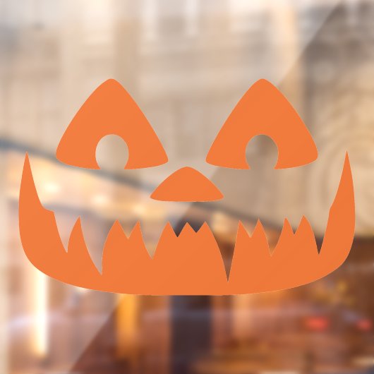 Halloween Pumpkin Face Holiday Window Decal (Vel 2)