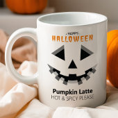 Halloween Pumpkin Face Latte Lover Mok