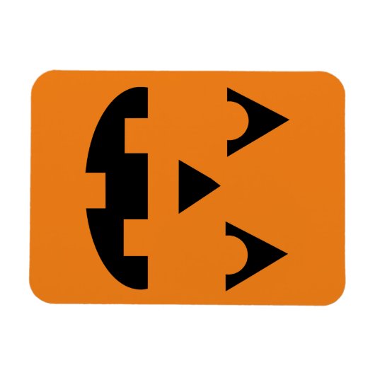 Halloween Pumpkin Face Magneet (Horizontaal)
